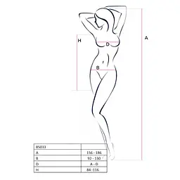 Бодістокінг Passion BS033 white, сукня-сітка на бретелях, прозора - мініатюра 4
