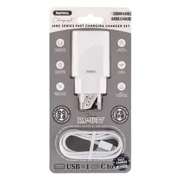 Зарядний пристрій Remax RP-U37 USB/ Type-C QC PD білий + кабель Type-C to Lightning - мініатюра 4