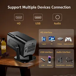 Професійний смарт-проектор 36000 ігор / Домашній кінотеатр HCS350 pro AND HA-196 / Смарт-проектор + Wi-Fi 5G, Bluetooth, HDMI, Android 12+ 2 геймпади - мініатюра 8