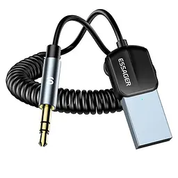 Bluetooth-трансмітер Essager Lingfeng USB to 3.5mm Bluetooth 5.0 Сірий (EBT-LF01-P)