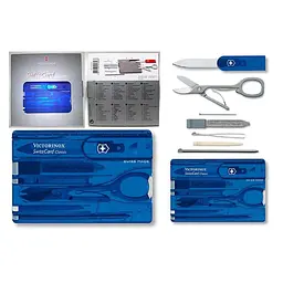 Ніж Victorinox Swisscard 82x54x4мм,10функ,син.прозор - мініатюра 3