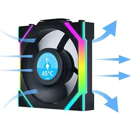 Вентилятор Lian Li UNI Fan SL WIRELESS LCD 120-1 (G99.12SLLCD1W1B.00) Black - мініатюра 4