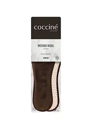 Устілки зимові Coccine Merino Wool з натуральної вовни мериноса, теплі, анатомічні, коричневі. Розмір 40