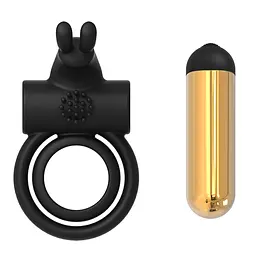 Ерекційне кільце з вібрацією Dreamtoys Joel 9 см чорний - мініатюра 5