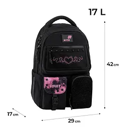 Рюкзак для старшої школи Kite Education teens 2587M Drama Queen Чорний (K26-2587M-2) - мініатюра 3