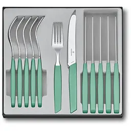 Набір кухонний Victorinox Swiss Modern Table Set 12шт з мятн. ручкою (6 ножів tomato 6 віделок)