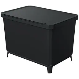 Сортувальник Prosperplast Systema з кришкою та ніжками 4x10 л чорний (62868-411) - мініатюра 3