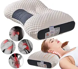 Анатомічна ортопедична подушка для сну Neck Support Massage Pillow • Подушка для шиї з ефектом пам’яті - мініатюра 4