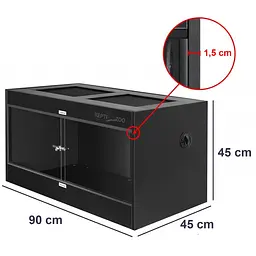 Тераріум з ПВХ Repti-Zoo Terrarium PVC 90x45x45 см (CN904545PN) з скляними дверцятами для рептилій і амфібій - мініатюра 8
