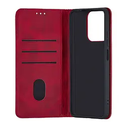 Чохол-книжка Premium Xiaomi Redmi 12C/Redmi 11A 4G/Poco C55 Dark Red - мініатюра 3