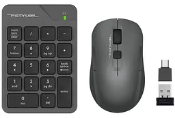 Комплект (Клавіатура та миша) A4Tech FG1600C Air2 Grey (FG1600C Air2 (Grey)) - мініатюра 1