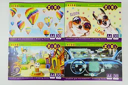 Альбом для малювання KIDS Line А4, 30 аркушів, 120 г/м², на скобі - мініатюра 2