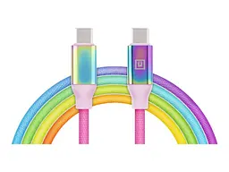 Кабель REAL-EL Premium USB Type C - Type C Rainbow 1m (EL123500053)