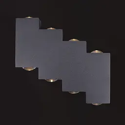 Підсвітка Brille фасадна LED 8W WW IP54 BK (AL-620/8) - мініатюра 7