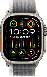 Смарт-годинник Apple Watch Ultra 2 GPS + Cellular 49mm Titanium Case with Green/Gray Trail Loop - M/L (MRF43) - мініатюра 2