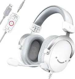 Навушники HF Stereo Fifine H9 White UA - мініатюра 2