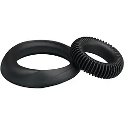 Набір ерекційних кілець Baile Ring Manhood Black, 2 шт - мініатюра 3