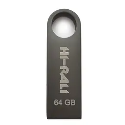 Флеш накопичувач USB 64Gb Hi-Rali Shuttle, чорний, USB 2.0 (HI-64GBSHBK)