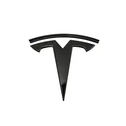 Емблема передня Tesla 3/Y Чорна Глянець 78 мм метал на скотчі (OEM: 1494949-00-A, 1494351-00-B) - мініатюра 4