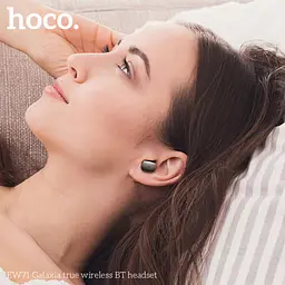 Навушники бездротові Hoco EW71 Galaxia true wireless BT5.4/6hours чорні - мініатюра 2