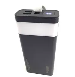 Потужний Повербанк із LED ліхтариком Power Bank із швидкою зарядкою 20000mAh 2USB /Type-C PD/QC 5A/22.5W Maxmate MMP20KP чорний - мініатюра 5