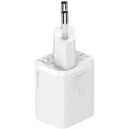 Мережевий зарядний пристрій Baseus Super Si 1C 20W EU Set with Type-C to iP 1m white (TZCCSUP-B02) - мініатюра 3