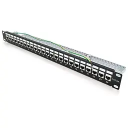 Патч-панель 19" 24хRJ-45 FTP 1U cat.6A, w Organizer Pipo (PP247191UFTP)
