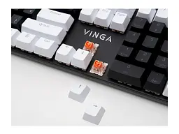 Клавіатура Vinga KBGM-095 Orange Switch USB White/Black (KBGM-095Y) - мініатюра 6