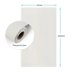 Гнучка штукатурка Wall Sticker SW-00002995 самоклеюча в рулоні 600х3000х2.5 мм біло-молочна - мініатюра 2