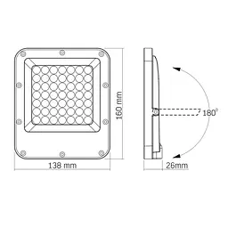 LED прожектор PREMIUM VIDEX F2 30W 5000K AC/DC12-48V - мініатюра 7
