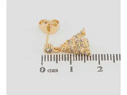 Сережки Xuping Позолота 18K пусети "Ейфелева вежа з цирконієм" (021254) - мініатюра 2