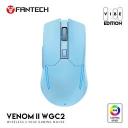 Ігрова бездротова мишка Fantech WGC2 Venom II Vibe RGB 2000 DPI 125Hz Blue - мініатюра 2