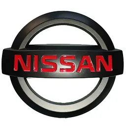 Емблема керма Nissan матова Чорна d=50 мм (по колу) Пластик на скотчі (Завод)
