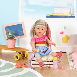 Лялька Baby Born Ніжні обійми Модна сестричка, 43 см, з аксесуарами (830345) - мініатюра 8