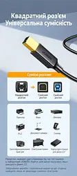 Кабель для принтера UGREEN US135 USB 2.0 USB-A - USB-B 1,5 м чорний (10350) - мініатюра 5