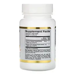Лютеїн Lutein with Zeaxanthin 20 mg 60 Softgels CGN vit0005532 - мініатюра 2