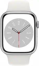 Смарт-годинник Apple Watch Series 8 45mm Silver Aluminum Case with White Sport Band (MP6N3) Б/В [164802] - мініатюра 2