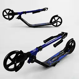 Самокат Best Scooter 60х13х100 см Чорно-блакитний 000231430 - мініатюра 4