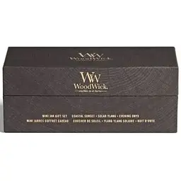 Набір свічок Woodwick mini Coastal Sunset Evening Onyx Solar Ylang Прибережний захід, вечірня орхідея, сонячний іланг 3 шт. х 85 г (1727429E) - мініатюра 2