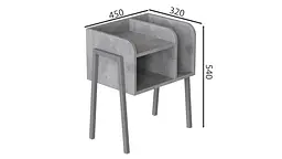 Тумба модульна Ferrum-decor Амелі 540x450x320 сірий ДСП Бетон 16 мм (FRD-103023) - мініатюра 3