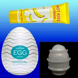 Чоловічий мастурбатор Tenga EGG яйце + лубрикант - мініатюра 2