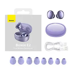 Бездротові навушники TWS Baseus Bowie E2 NGTW090005 Purple - мініатюра 3