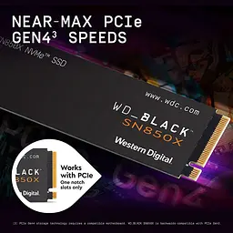 Накопичувач SSD Western Digital m.2 NVMe 2TB WD Black SN850X PCIe Gen4 x4 (WDS200T2X0E-00BCA0) - мініатюра 8