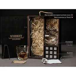 Подарунковий набір Whiskey Stones камені для віскі 9 штук + інструкція + щипці + мішечок для зберігання + 2 склянки - мініатюра 6