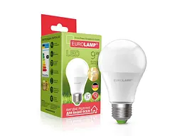 Лампа світлодіодна EUROLAMP 9W E27 3000K ЕCО А60 поштучна акція (50)