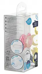 Силіконова симетрична пустушка Nuvita Air55 Cool Серце, світиться в темряві, 0+ міс., світло-рожевий (NV7065GCR) - мініатюра 3