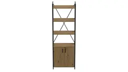 Етажерка 4/60 Ferrum-decor Серії Конект з тумбою 179x60x28 Чорний ДСП Артизан (FRD-104489) - мініатюра 4