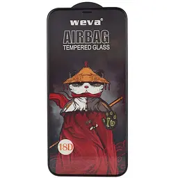 Захисне 2.5D скло Weva AirBag (тех.пак) для Apple iPhone 12 Pro / 12 (6.1) Чорний