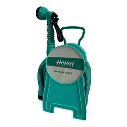 Шланг поливальний 15 м з котушкою і розпилювачем з 7 режимами Helen Garden Tools шланг садовий, що розтягується - мініатюра 3