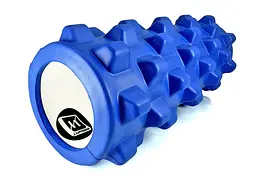 Масажний ролик EasyFit Grid Roller PRO 33 см Синій (EF-2015-BL)